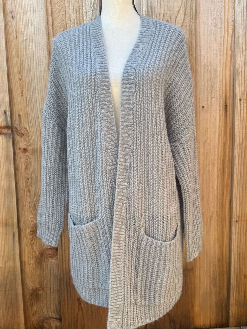 Free People Cozy Open-Front Grey Women's Cardigan Sweater